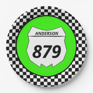 Prato De Papel Motocross Custom Dirt Bike Number Placa em Verde