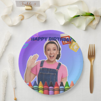 Prato De Papel Ms.Rachel Custom Birthday Plates 