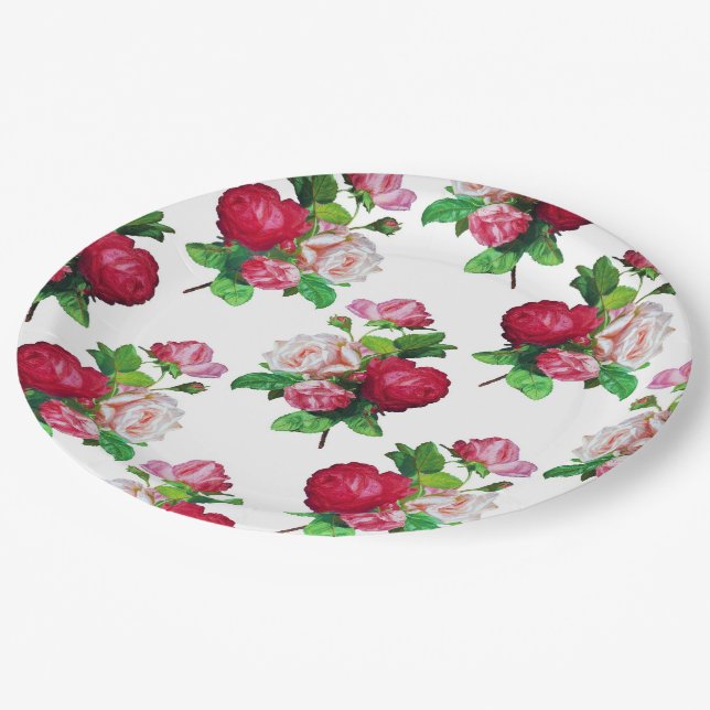 Prato De Papel Muitas Rosas (Inclinado)