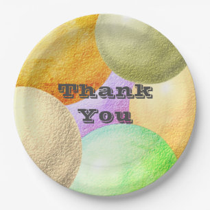 Prato De Papel Muito Obrigado, Pastel Circles.