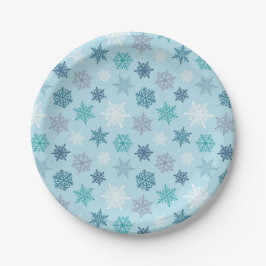 Prato De Papel Multicolored snowflake pattern – winter christmas