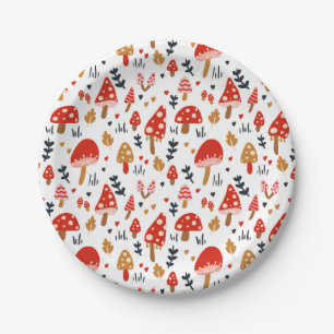 Prato De Papel Mushroom Woodland Kathrin Legg Red Mushroom