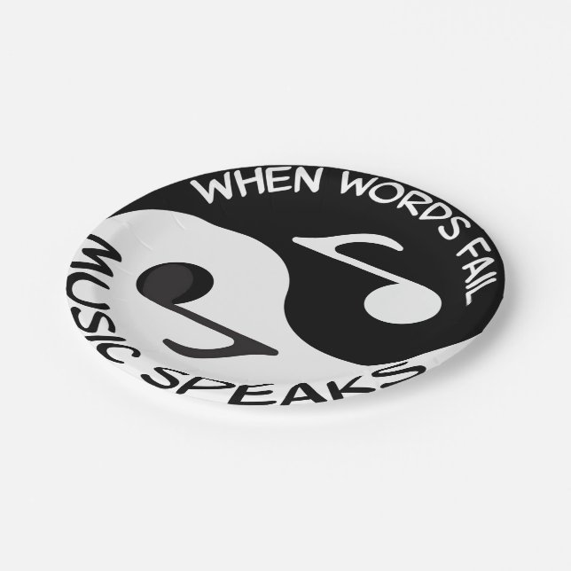 Prato De Papel Música de Yin yang (Inclinado)