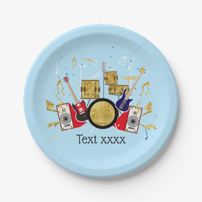 Prato De Papel musical de grupo de violão (Frente)