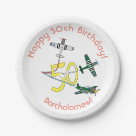 Prato De Papel Mustangs 50º Aniversário de Papel