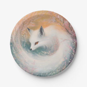 Prato De Papel Mystic Bloom Primavera Fox Watercolor