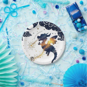 Prato De Papel Mystical Boho Dragon Birthday
