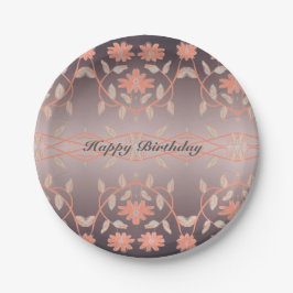 Prato De Papel Na moda Coral Floral