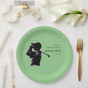 Prato De Papel Na moda de Golfer Bachelor Party Golfing Classic