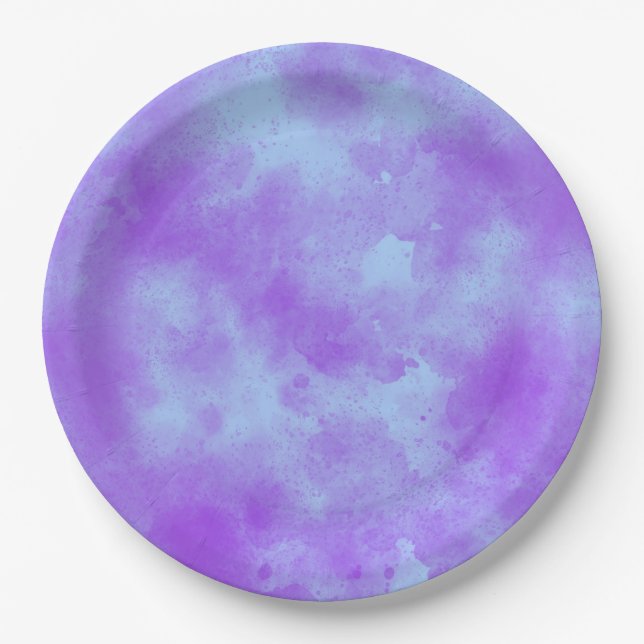Prato De Papel Na moda Tempestade efeito de nuvem azul roxo (Frente)