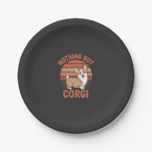 Prato De Papel Nada Além Corgi