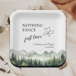 Prato De Papel Nada sofisticado, apenas amor Casamento Elegante