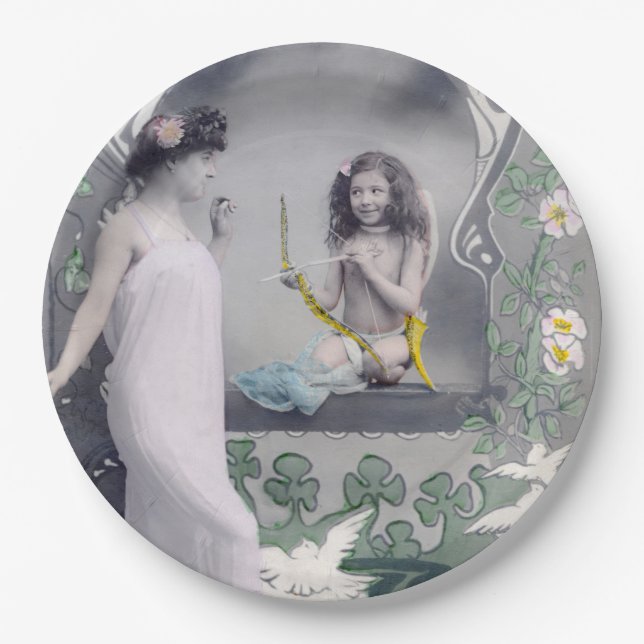 Prato De Papel namorados Art Nouveau 1904 (Frente)