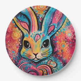 Prato De Papel Namorados Bunny Positive vibe corações