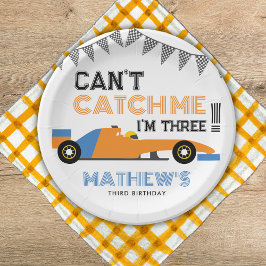 Prato De Papel Não posso me pegar, sou três aniversário de 3 anos
