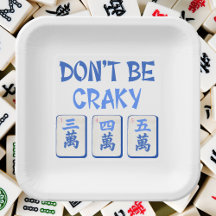 Não seja Azulejos de marca azul de Mahjong Crak