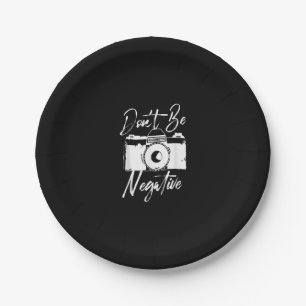 Prato De Papel Não Seja Fotógrafo De Câmera Negativa
