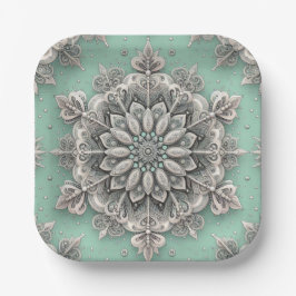 Prato De Papel Não Seus Flocos de Neve Comuns II