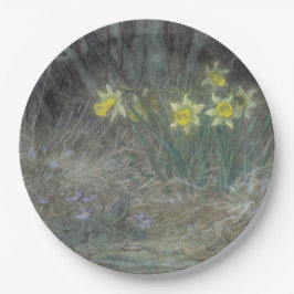 Prato De Papel Narcissus Flowers and Violets (por Millet)