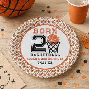 Prato De Papel Nascer 2 - Basquete   Segundo aniversário de espor