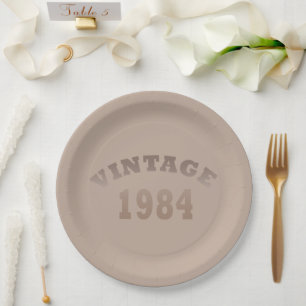 Prato De Papel Nascer de aniversário de 1984