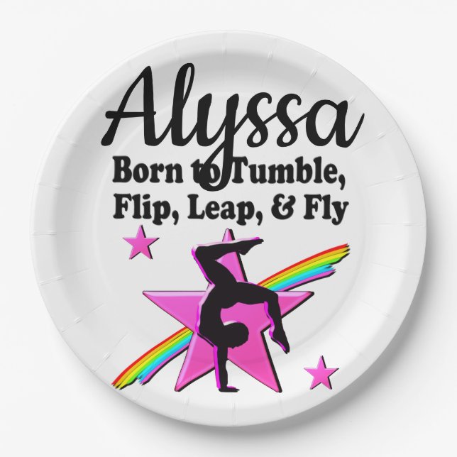 Prato De Papel NASCER DE TINTA bonito PARA GINÁSTE DE BOMBA (Frente)