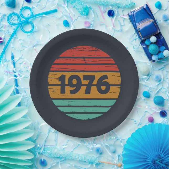 Prato De Papel Nascer em presente de aniversário de 1976 (Festa)