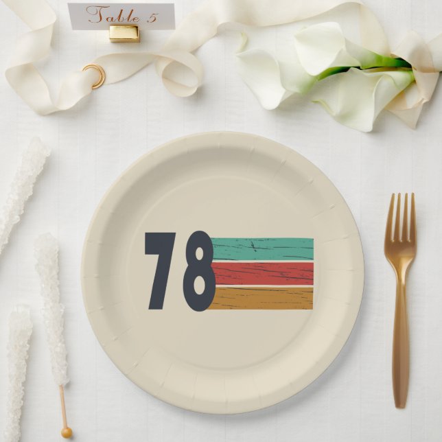 Prato De Papel Nascer em presente de aniversário de 1978 (Casamento)