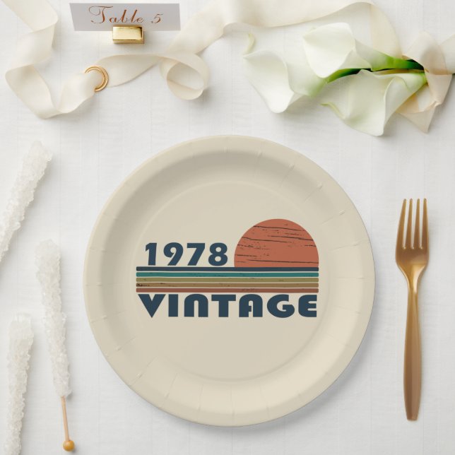 Prato De Papel Nascer em presente de aniversário de 1978 (Casamento)