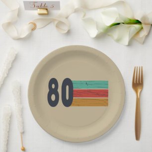 Prato De Papel Nascer em presente de aniversário de 1980