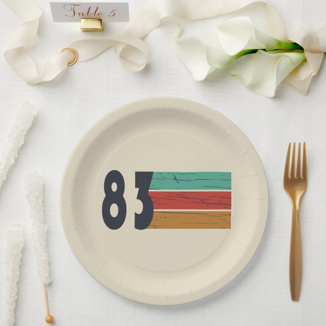 Prato De Papel Nascer em presente de aniversário de 1983 (Casamento)