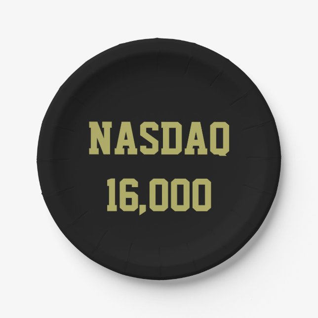 Prato De Papel NASDAQ 16000 Celebração do mercado de ações (Frente)