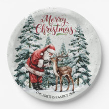 Natais vintages Papais noeis e placas de papel par