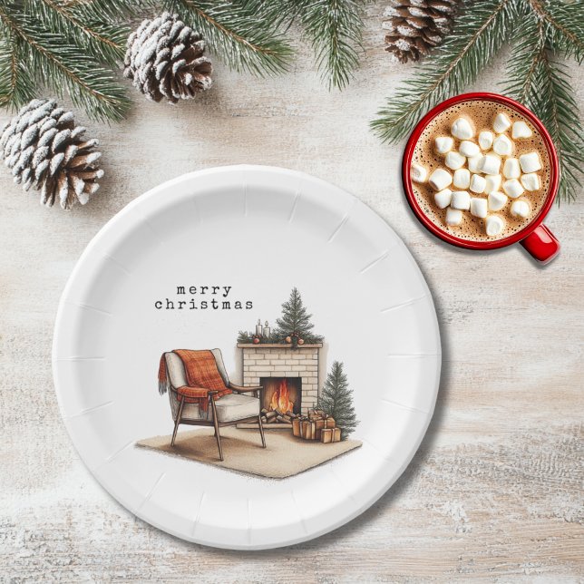 Prato De Papel Natal Aconchegante Hygge (Criador carregado)
