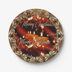 Prato De Papel Natal/ano novo das placas do partido