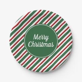 Prato De Papel Natal da Greve Verde Moderna