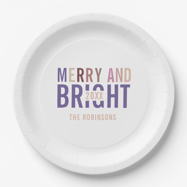 Prato De Papel Natal da Paleta Ultra Violeta (Frente)