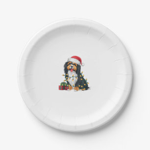 Prato De Papel Natal do Cachorro de Santa Hat Havanese