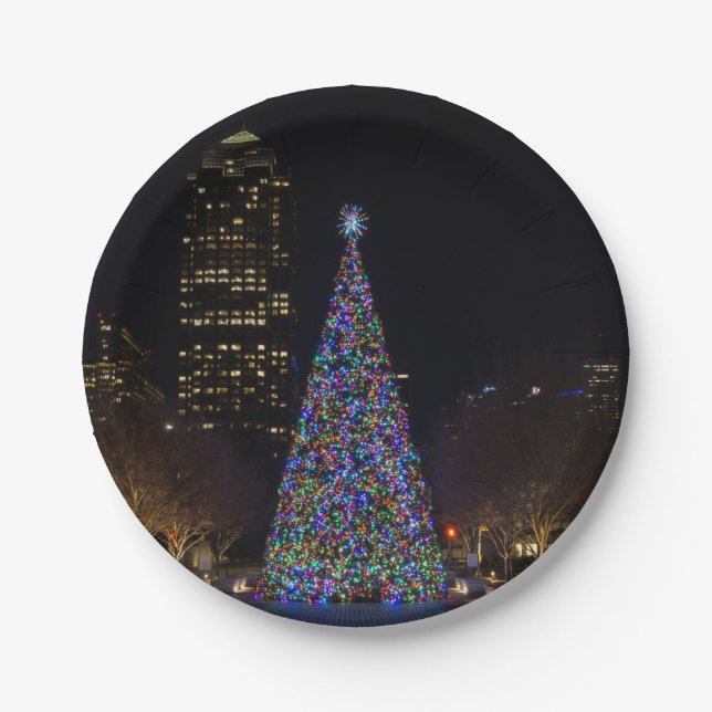 Prato De Papel Natal Em Dallas Centro (Frente)