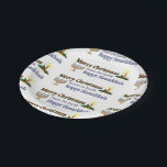 Prato De Papel Natal Hanukkah<br><div class="desc">Feliz Natal - Paz na Terra - Feliz Chanucá.  Produtos de papelão coordenados e embalagens de presentes para os seus Encontros de Feriados.</div>