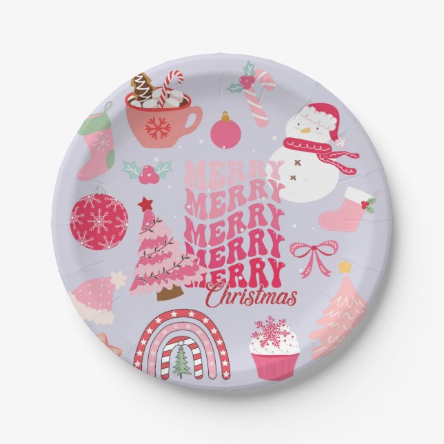 Prato De Papel Natal moderno (Frente)