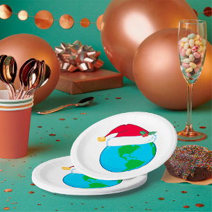 Prato De Papel Natal mundial