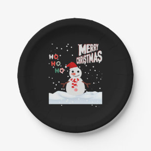 Prato De Papel Natal O Papel Snowman Plates