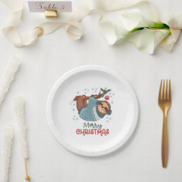 Prato De Papel Natal Preguiça Preguiçosa