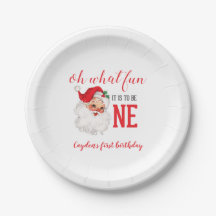 Natal Vintage Papais noeis Primeiro Aniversário