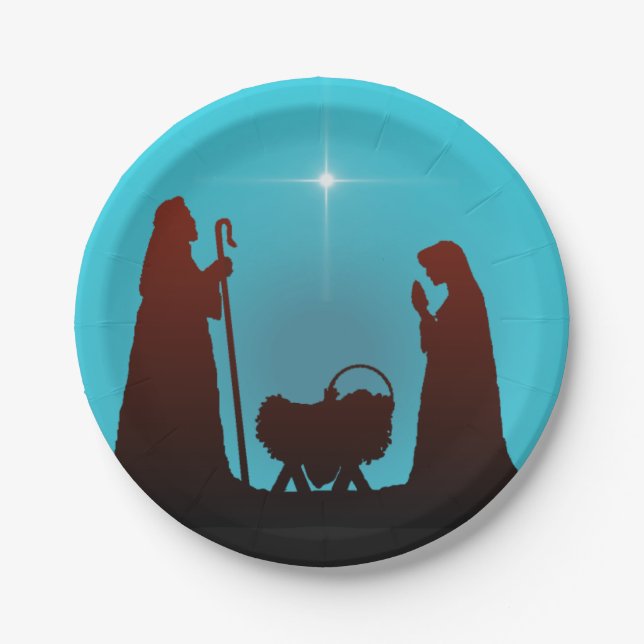 Prato De Papel NATIVIDADE por SHARON SHARPE (Frente)