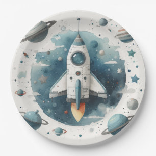 Prato De Papel Nave Espacial