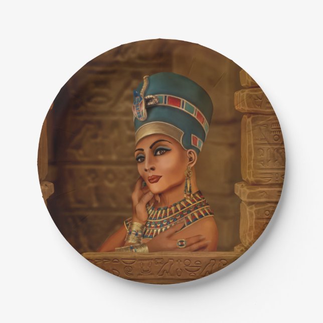 Prato De Papel Nefertiti - Neferneferuaten (Frente)