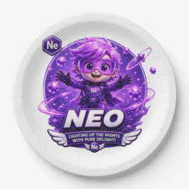 Prato De Papel Neon ATOMIVRA