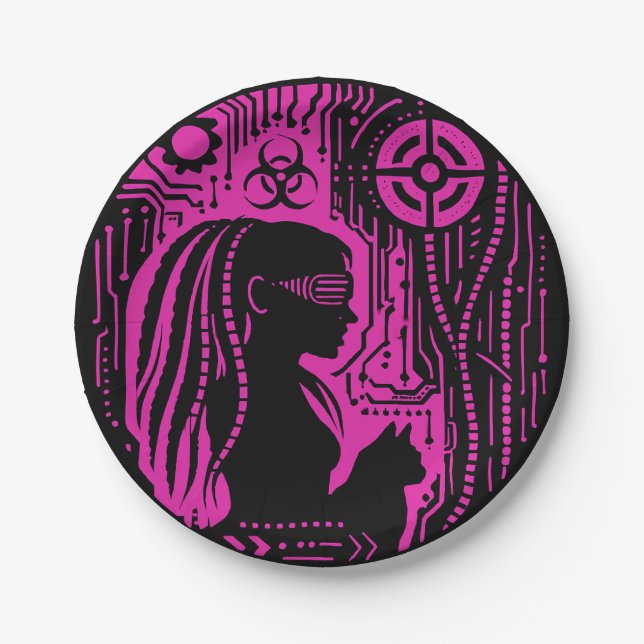 Prato De Papel Neon Dread Protocol (Frente)